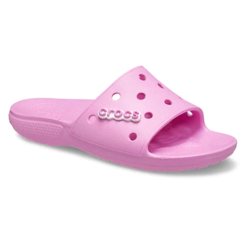 New Classic Croc Slides in Taffy Pink - Women Size 8